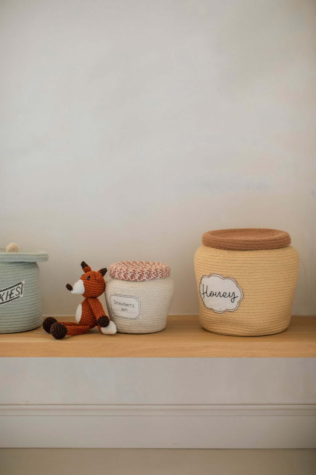 Eco-Friendly Honey Yellow Braided Basket for Toy Storage & Play - Handmade & Sustainable by Lorena Canals at www.brixbailey.com