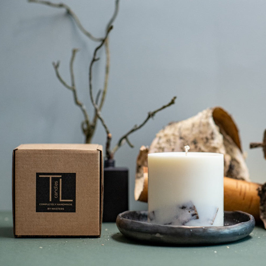 Handmade Soy & Birch Bark Candle - Delicate Aroma and Unique Design Inspired by Latvian Forests by TL Candles at www.brixbailey.com