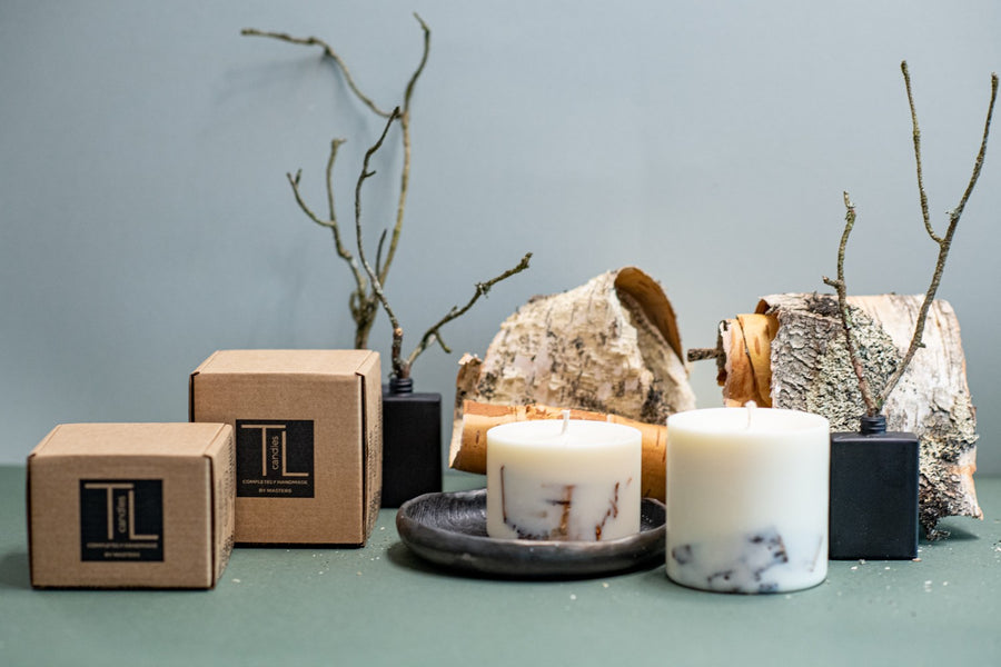 Handmade Birch Bark Soy Candle - Inspired by Latvian Forests, Eco-friendly & Unique by TL Candles at www.brixbailey.com