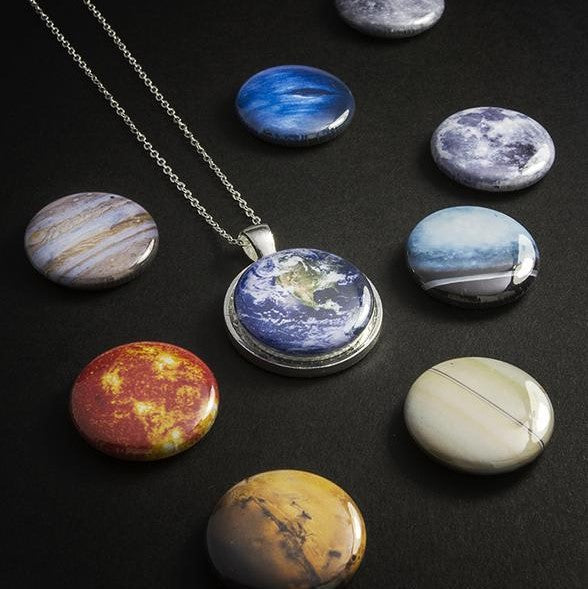 Interchangeable Solar System Necklace with 8 Planets