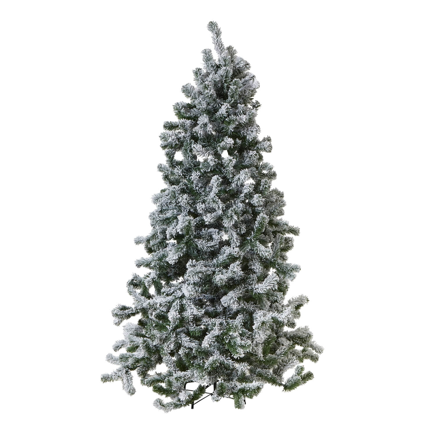 210cm snowy spruce artificial Christmas tree with lifelike snow-dusted branches for winter decor by Sostter at brixbailey.com