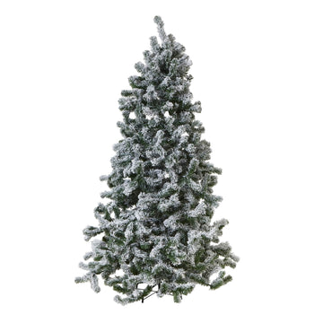 210cm snowy spruce artificial Christmas tree with lifelike snow-dusted branches for winter decor by Sostter at brixbailey.com