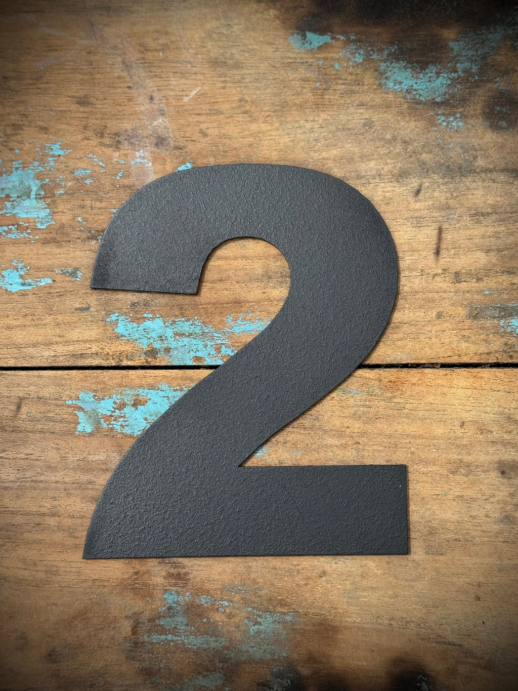 12" and 5" Black Fat Font Metal Letters.