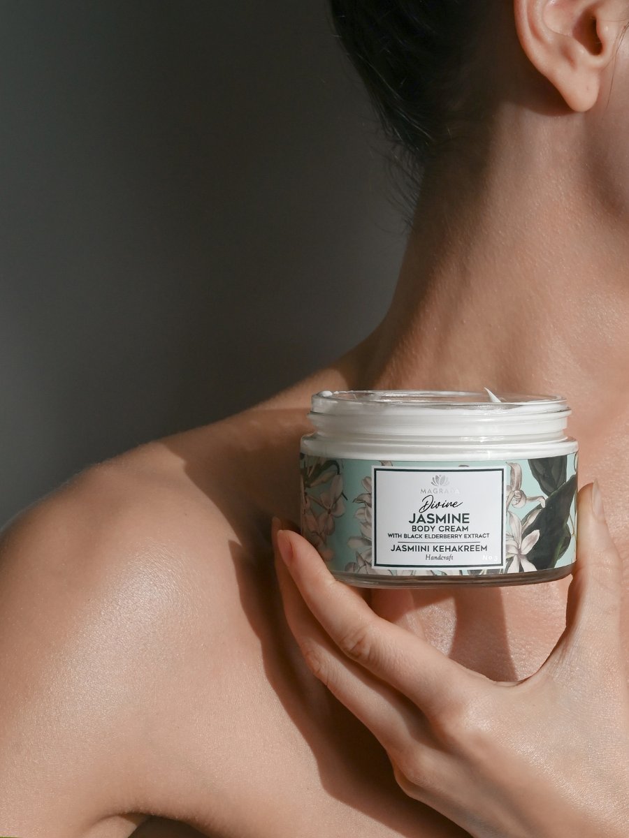 Jasmine Radiance Body Lotion – Luxurious Hydration & Glow by Magrada Organic Cosmetics at www.brixbailey.com