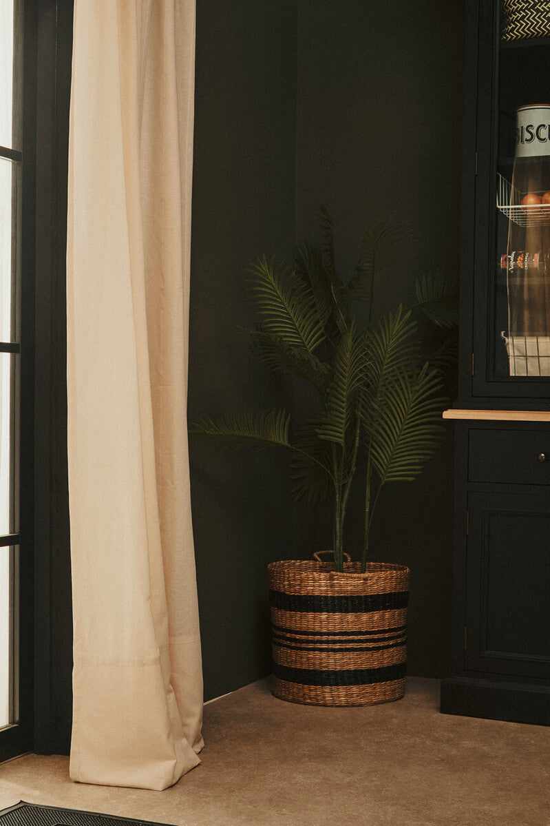 Set of 2 Seagrass Baskets with Black Stripes | Arles