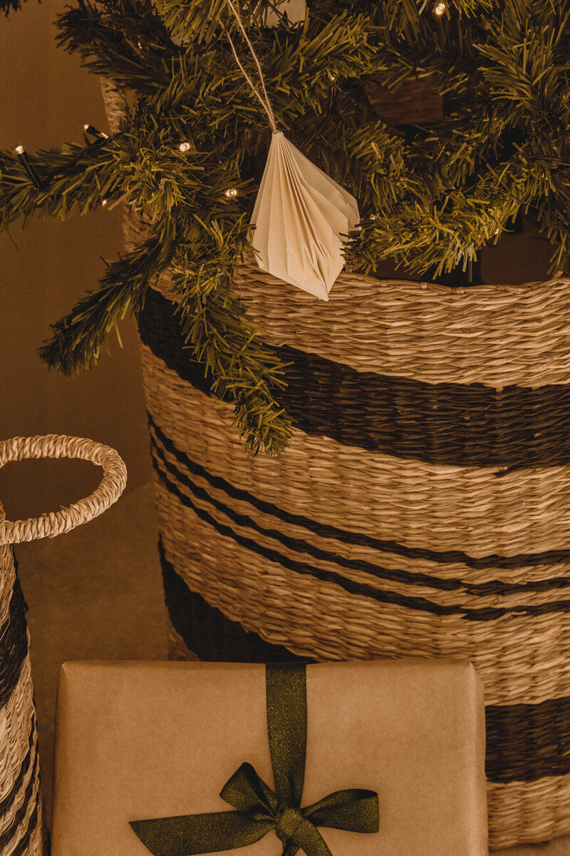 Set of 2 Seagrass Baskets with Black Stripes | Arles
