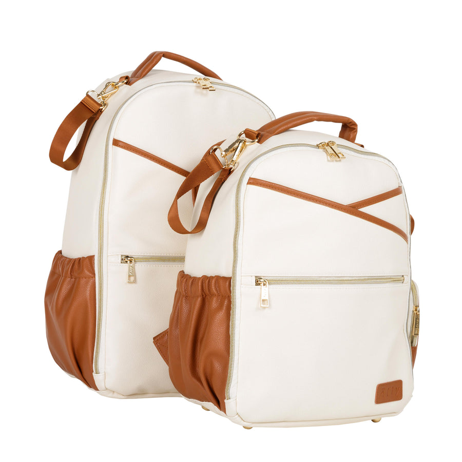 Small Cappuccino Diaper Bag – Stylish & Functional for Parents by Ally Scandic at www.brixbailey.com