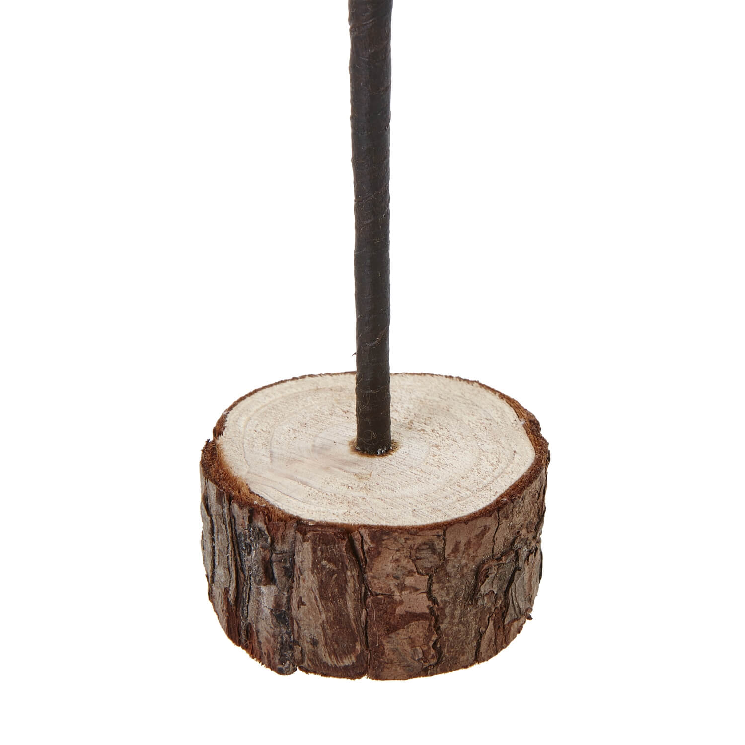 Handcrafted snowy spindle tree with shimmering snow details on natural wood base, 30cm winter decor centerpiece by Sostter at brixbailey.com