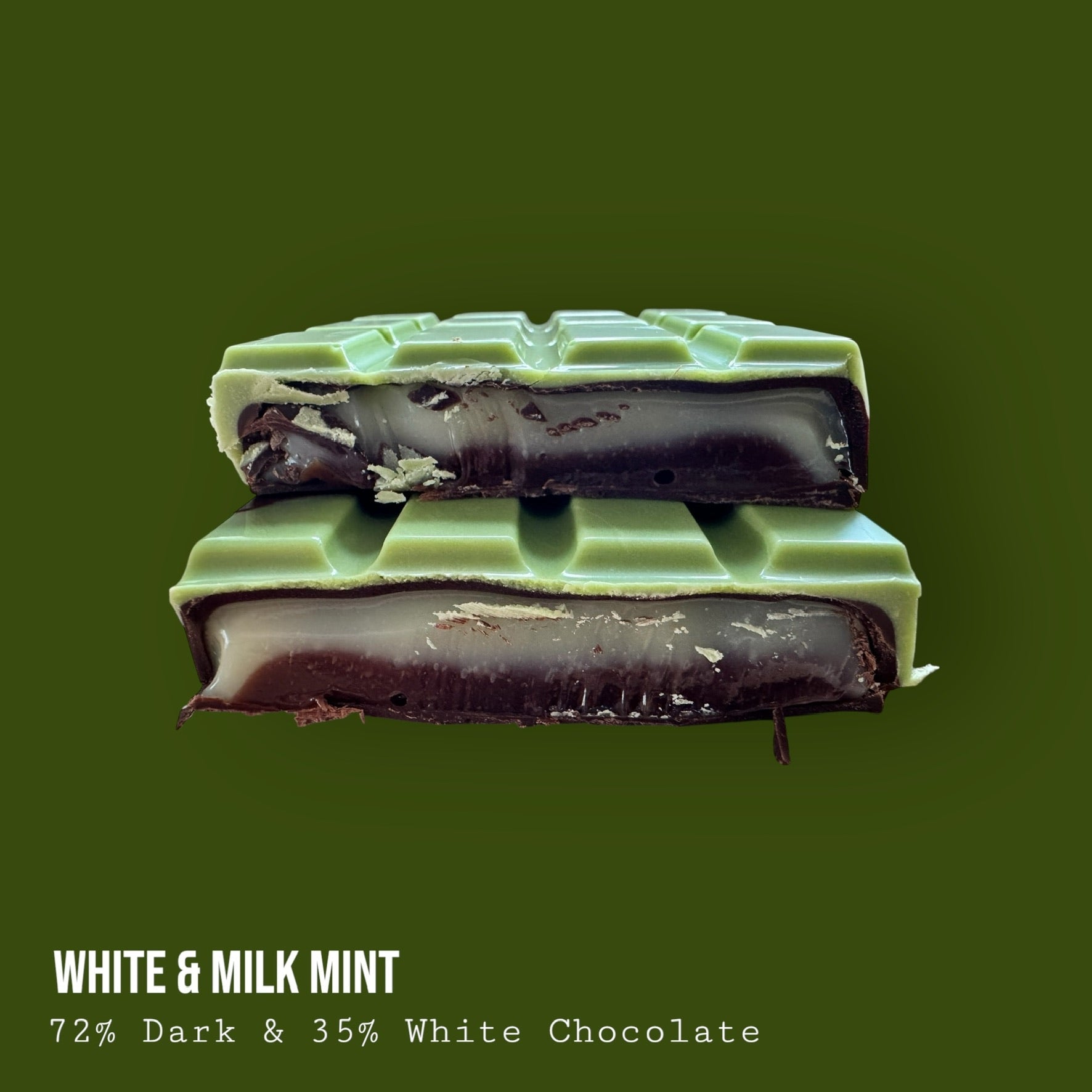 Dark and White Chocolate with Mint Filling 220g