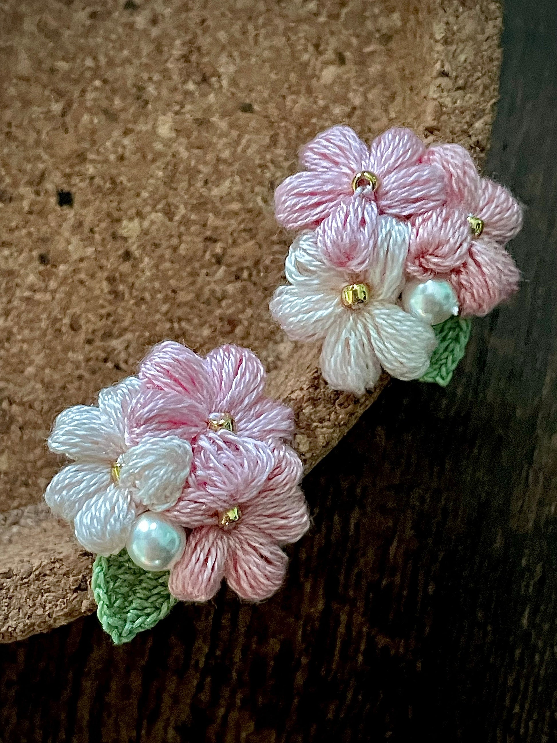 Sweet Alyssum Micro Crochet Earrings