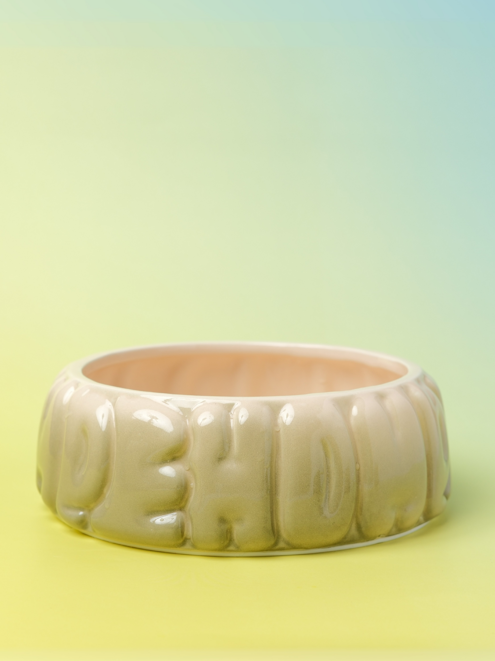 Puff Pet Bowl Gradient Olive