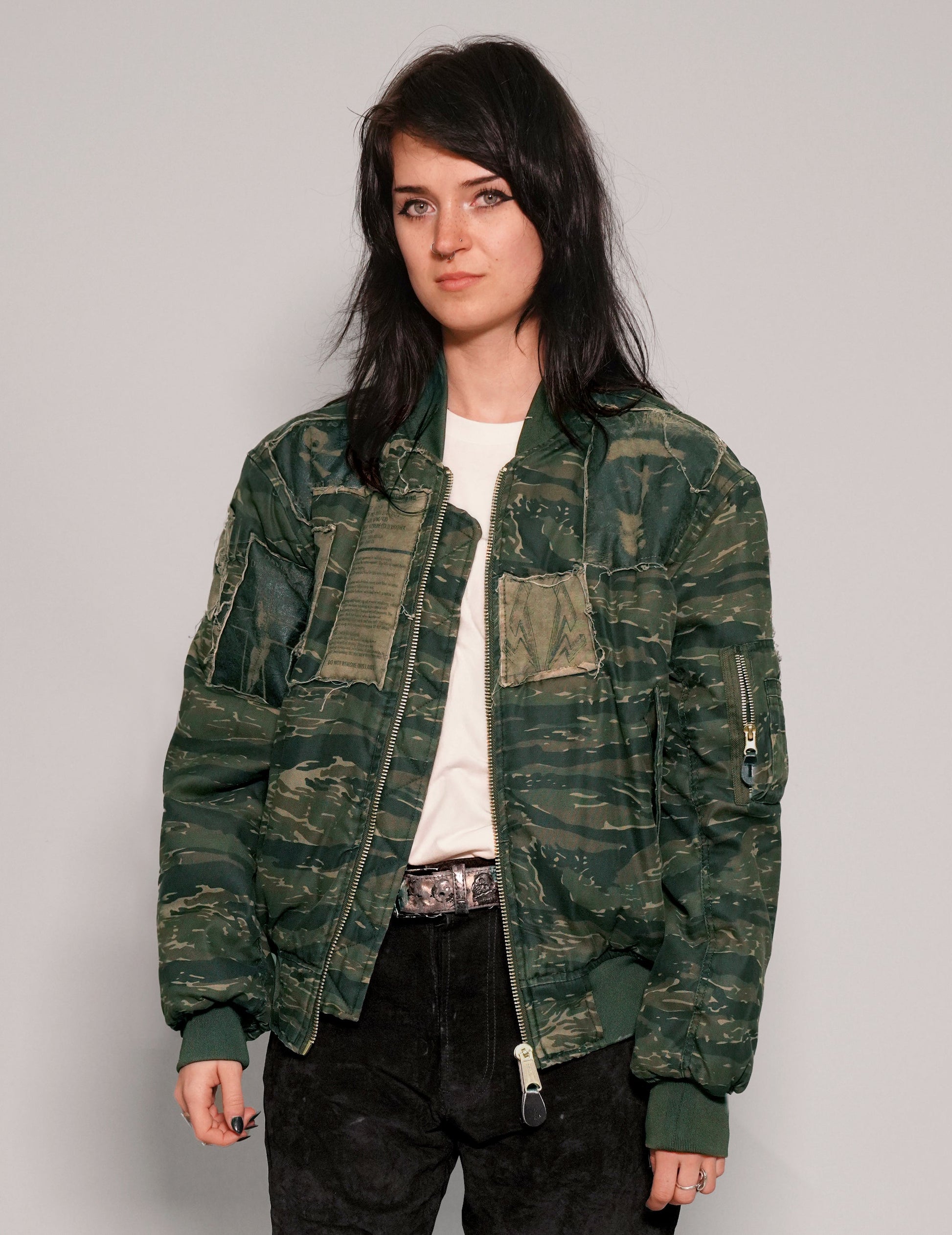 MA 1 Patched Bomber in Tiger Camo