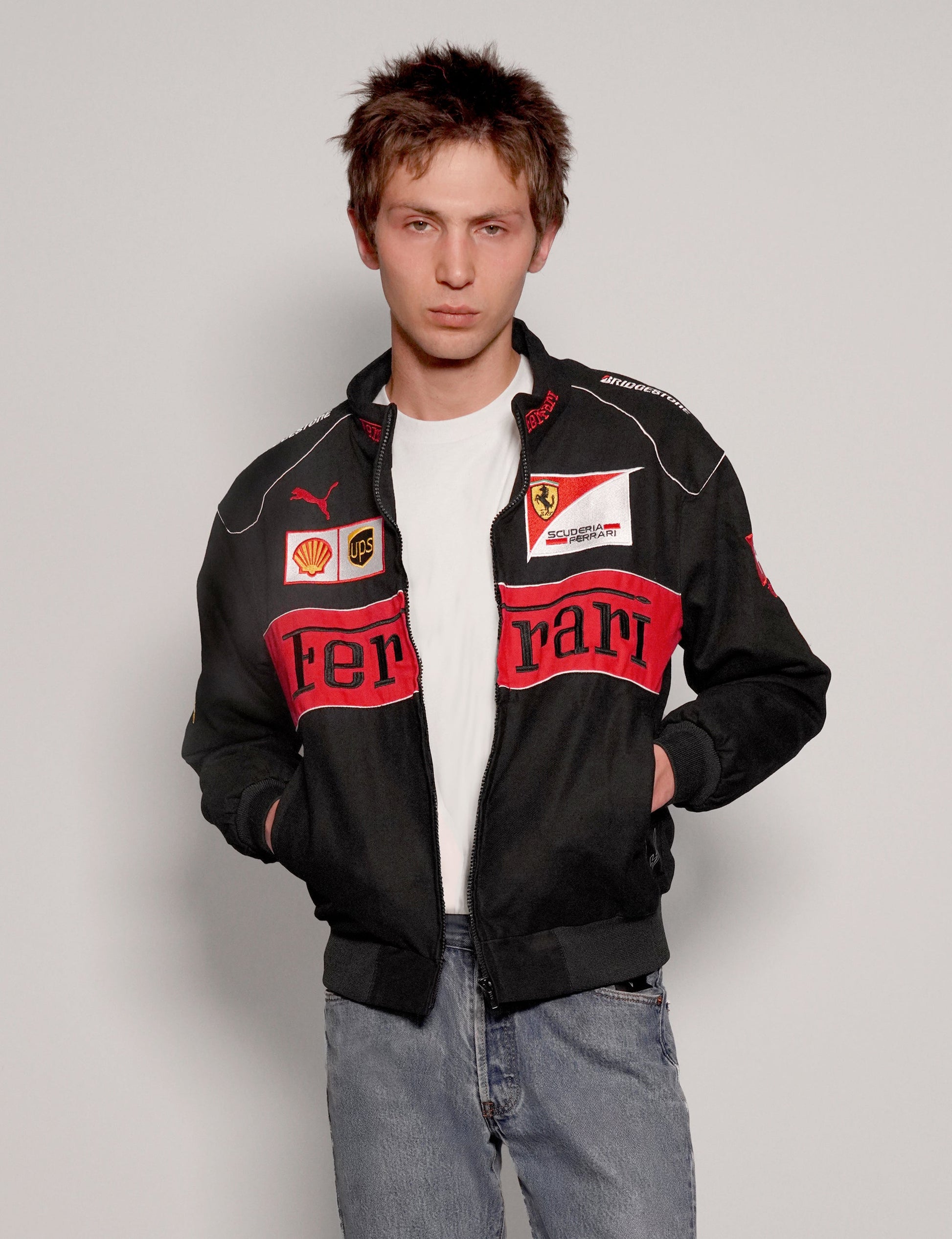 Black Ferrari Racing Jacket