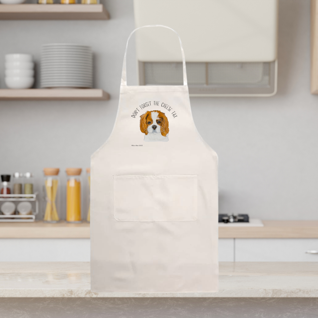 Cheese Tax Enforcer: Cavalier King Charles Spaniel Apron for Royal Snack Watchdogs