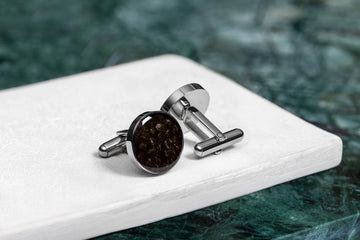 Handmade Trout Leather Cufflinks – Unique & Sustainable by Eherüs at www.brixbailey.com