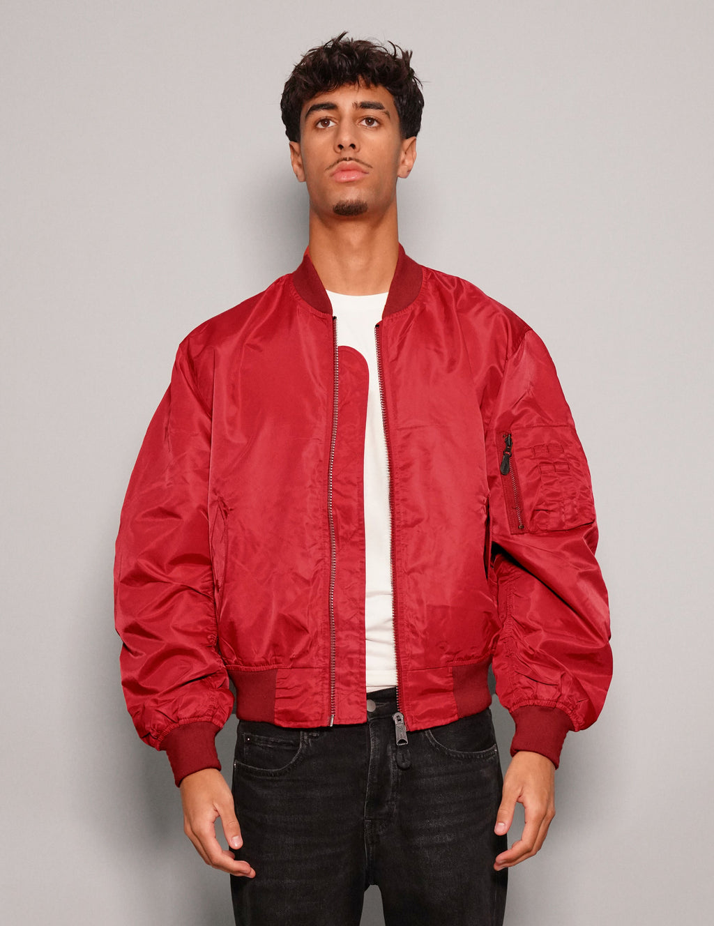 MA-1 Light Weight Bomber Jacket in Red