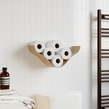 Modern Birch Plywood Toilet Roll Holder – Stylish & Durable by Ewart Woods at www.brixbailey.com