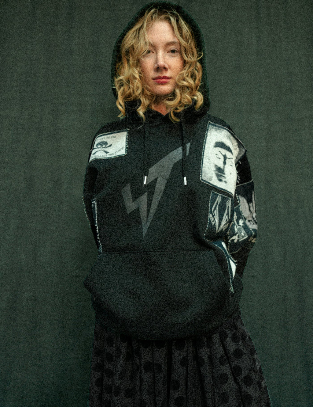 ST Multipatch Logo Hoodie in Black