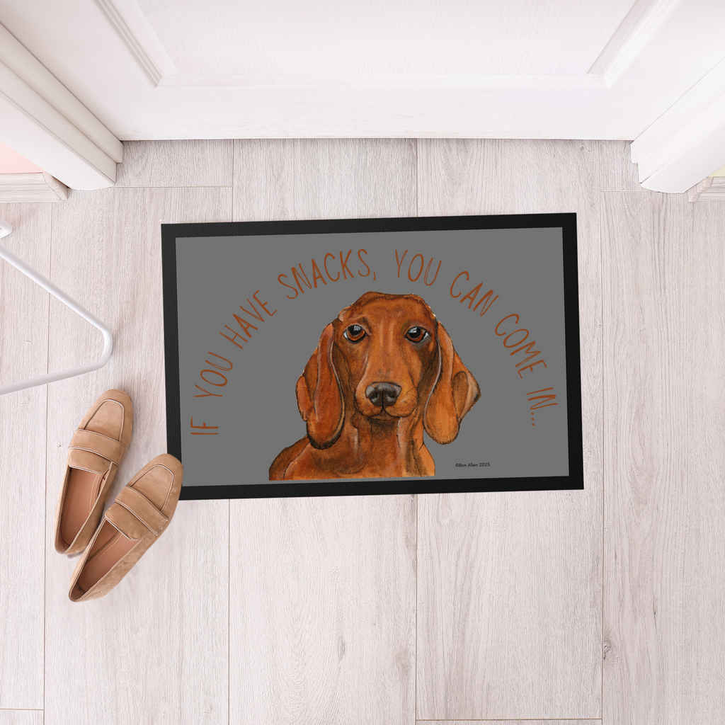 Snacks-Only VIP Access: The Dachshund Doormat!