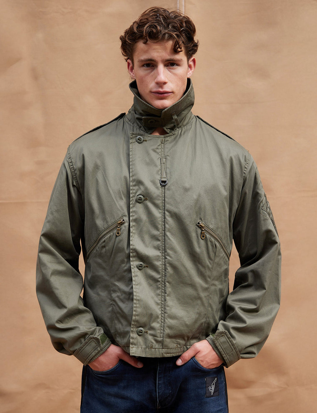 RAF MK3 High Neck Jacket in Khaki