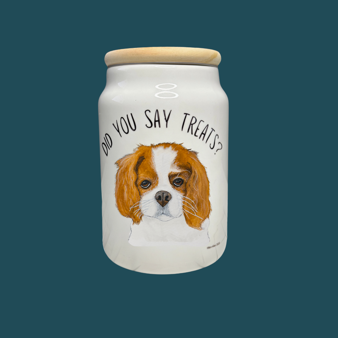 Cavalier Treat Treasury: High-End Ceramic Jar for Royal Rewards
