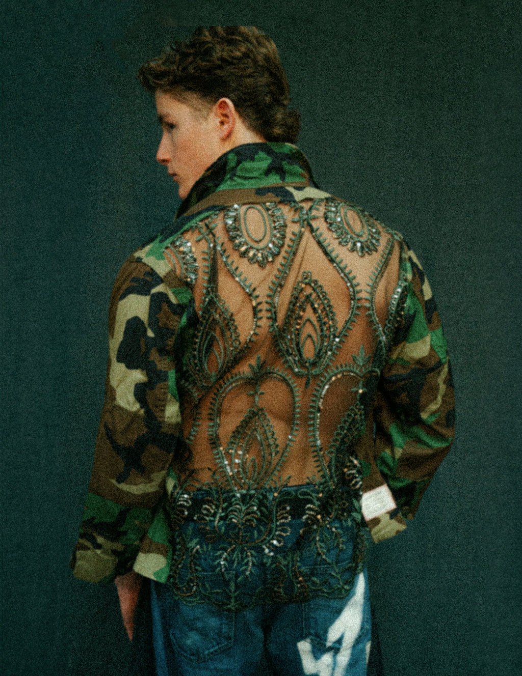 Party Back Shirt - Silver Art-Deco - Camo