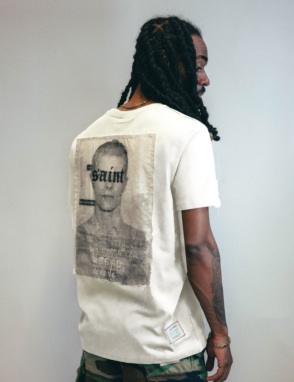 ST Patched Logo T-Shirt in Ecru