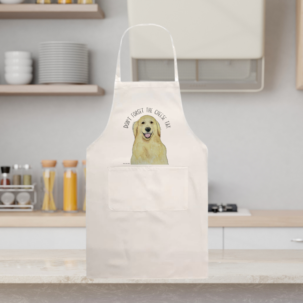 Golden Retriever Chef Apron: Enforce the Cheese Tax in Style!