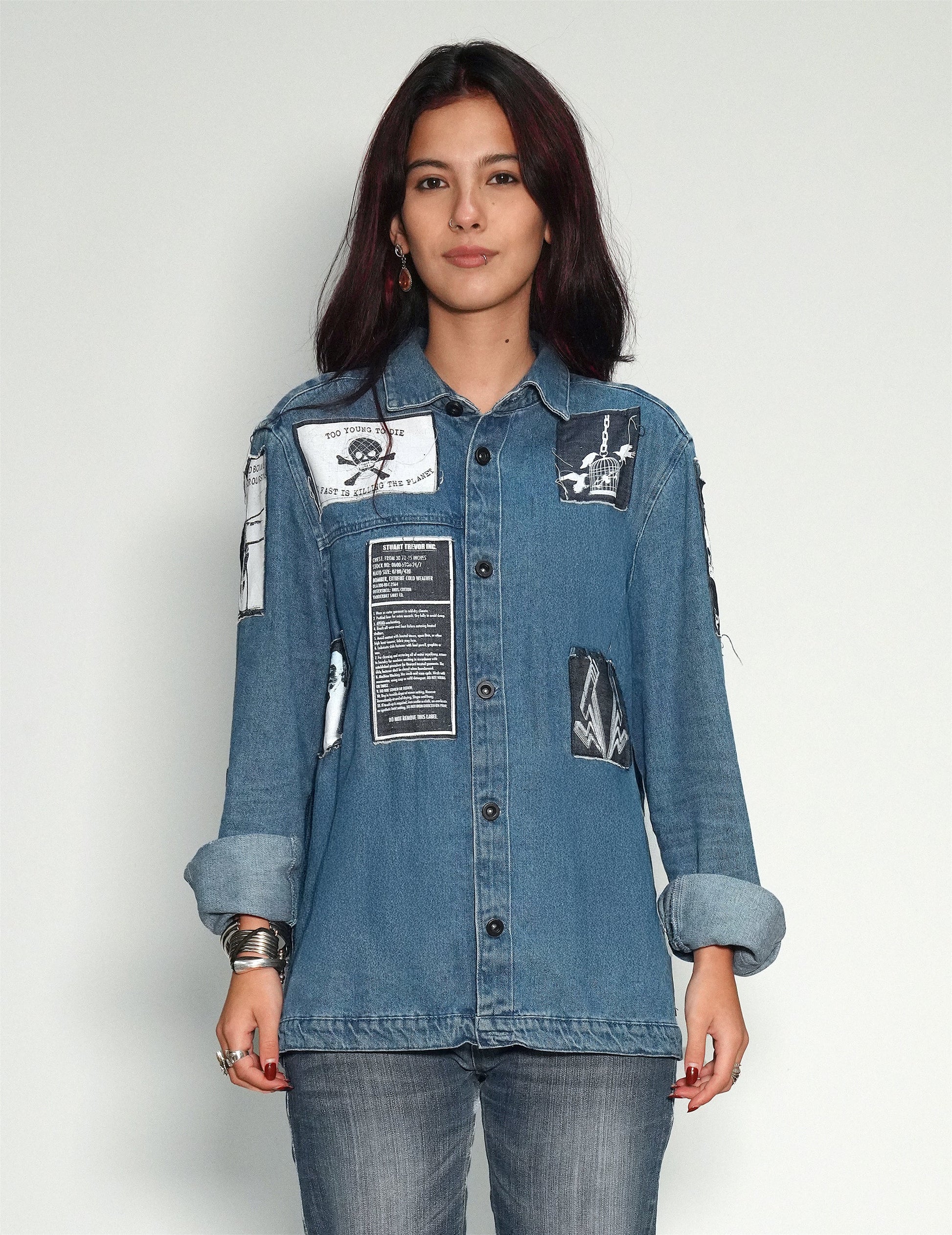 Denim Patched Shirt