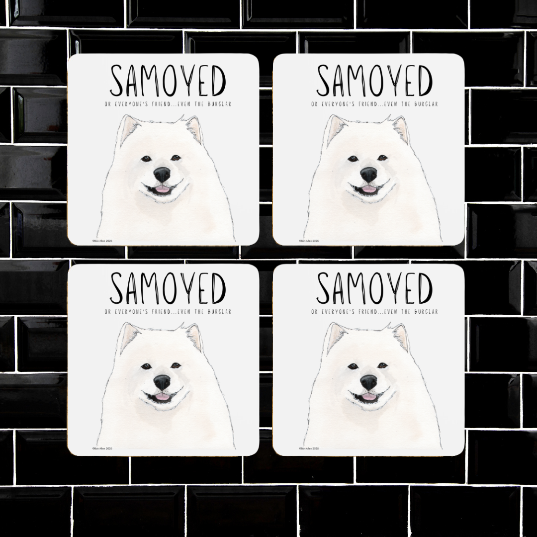 Samoyed Coasters – Smiles, Sass & Zero Security
