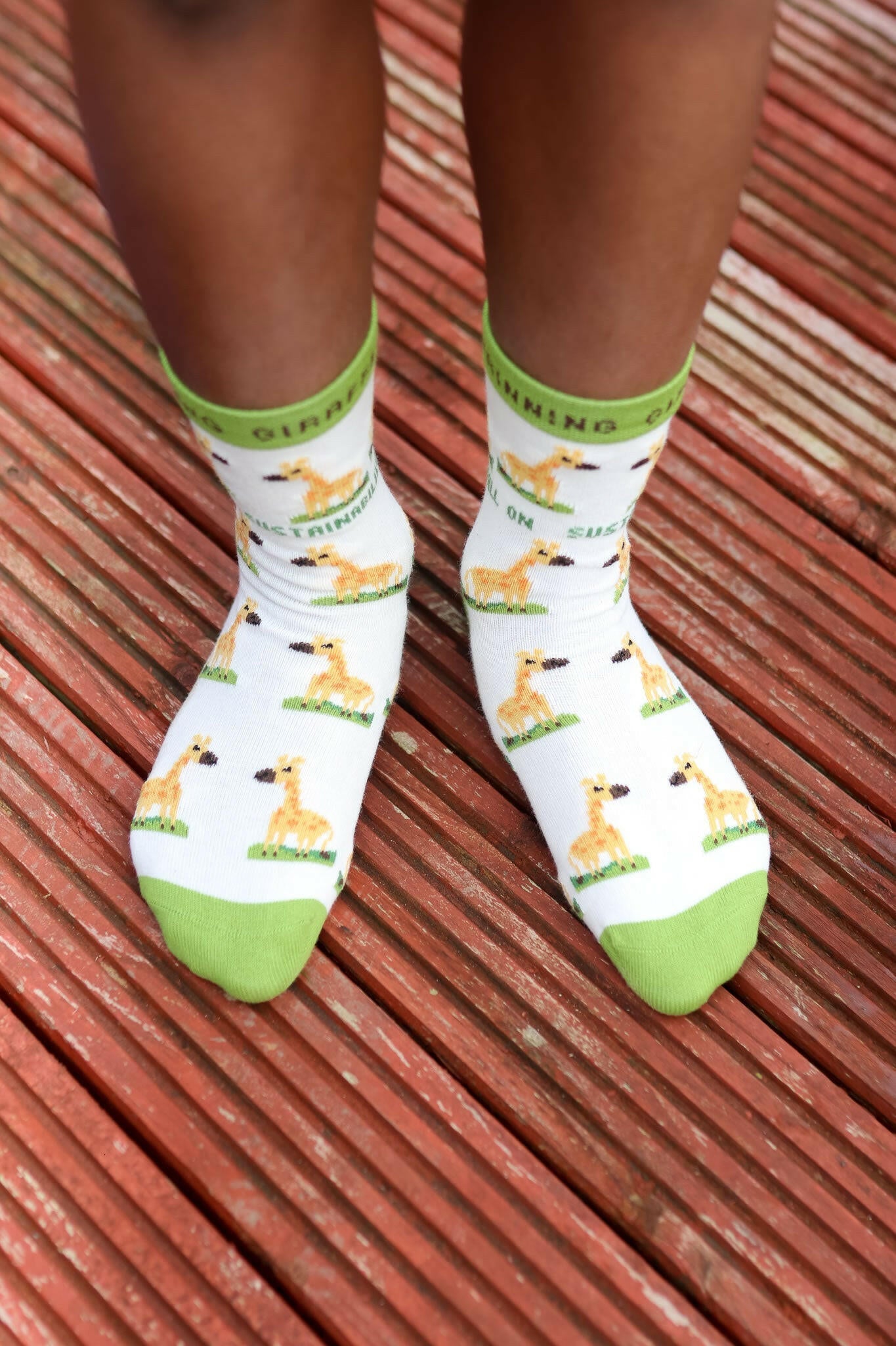 GRINNING GIRAFFE ORGANIC COTTON KIDS SOCKS