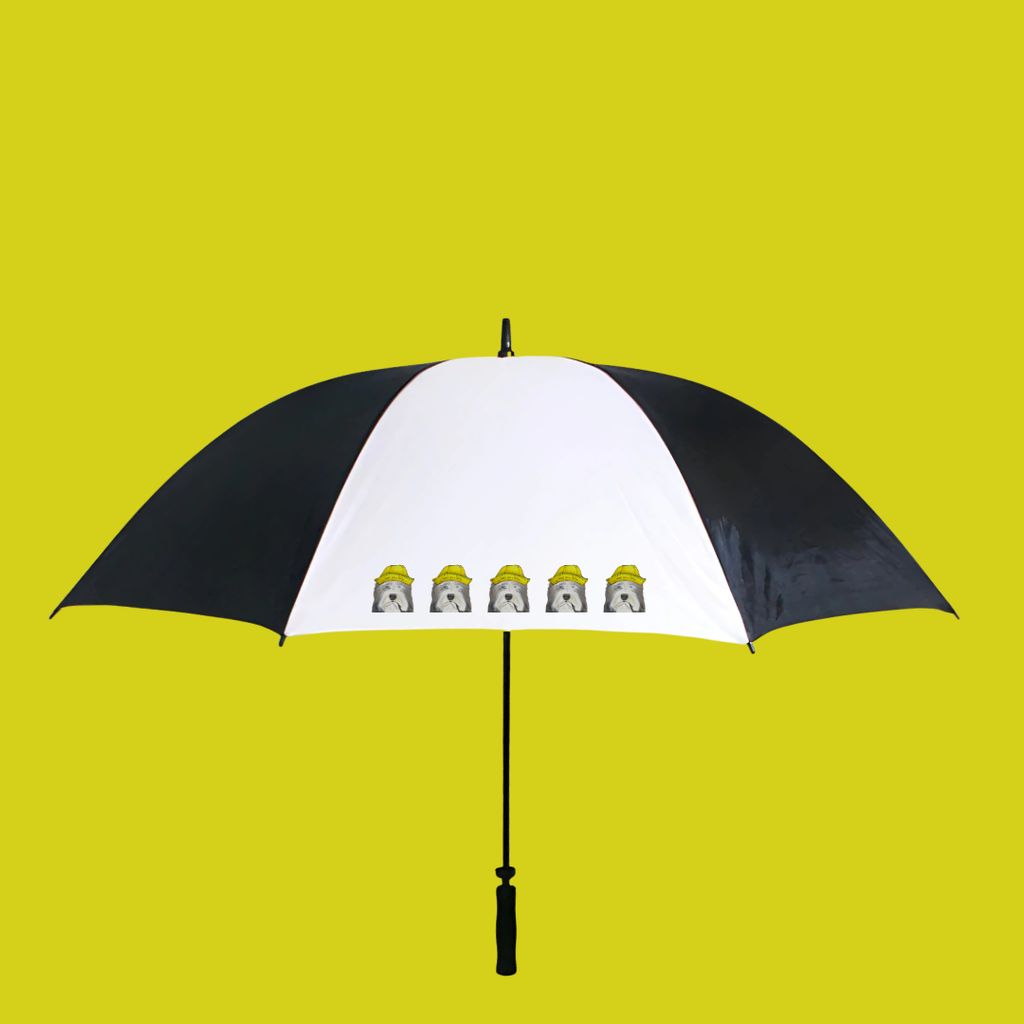 Bearded Collie Golf Umbrella: The Hairicane Handler