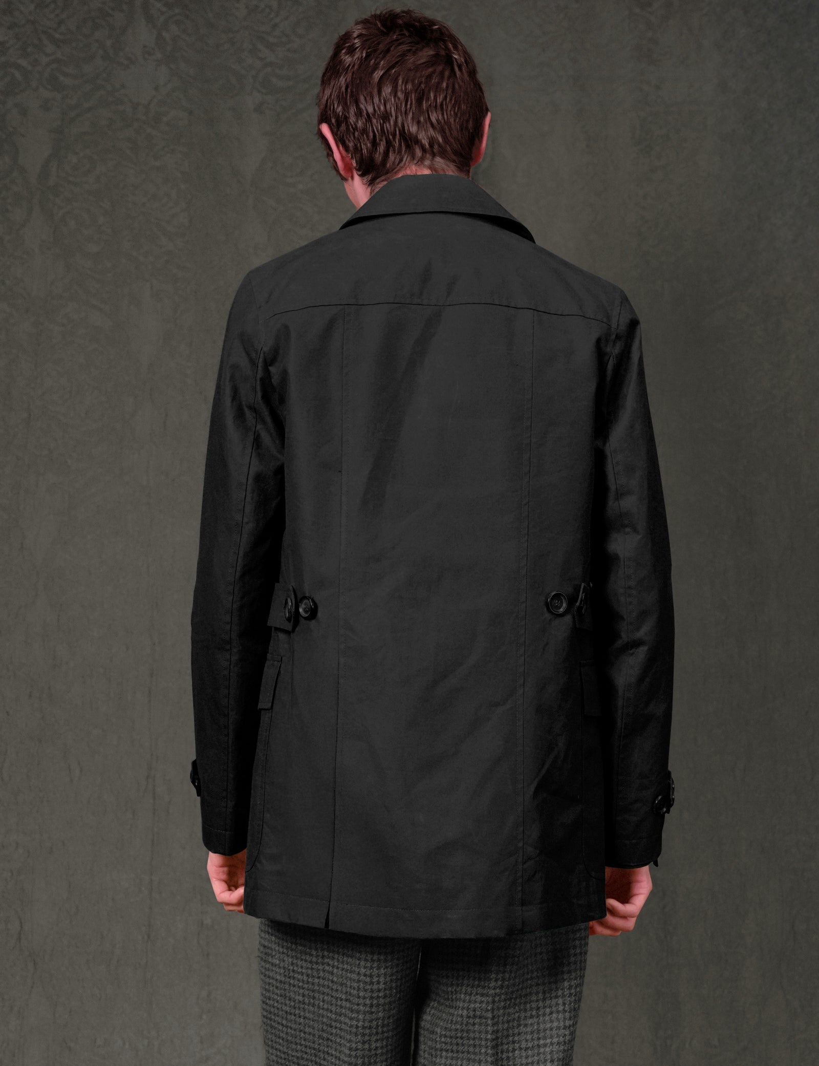 Double Breasted Oliver Spencer Trench Coat - Black