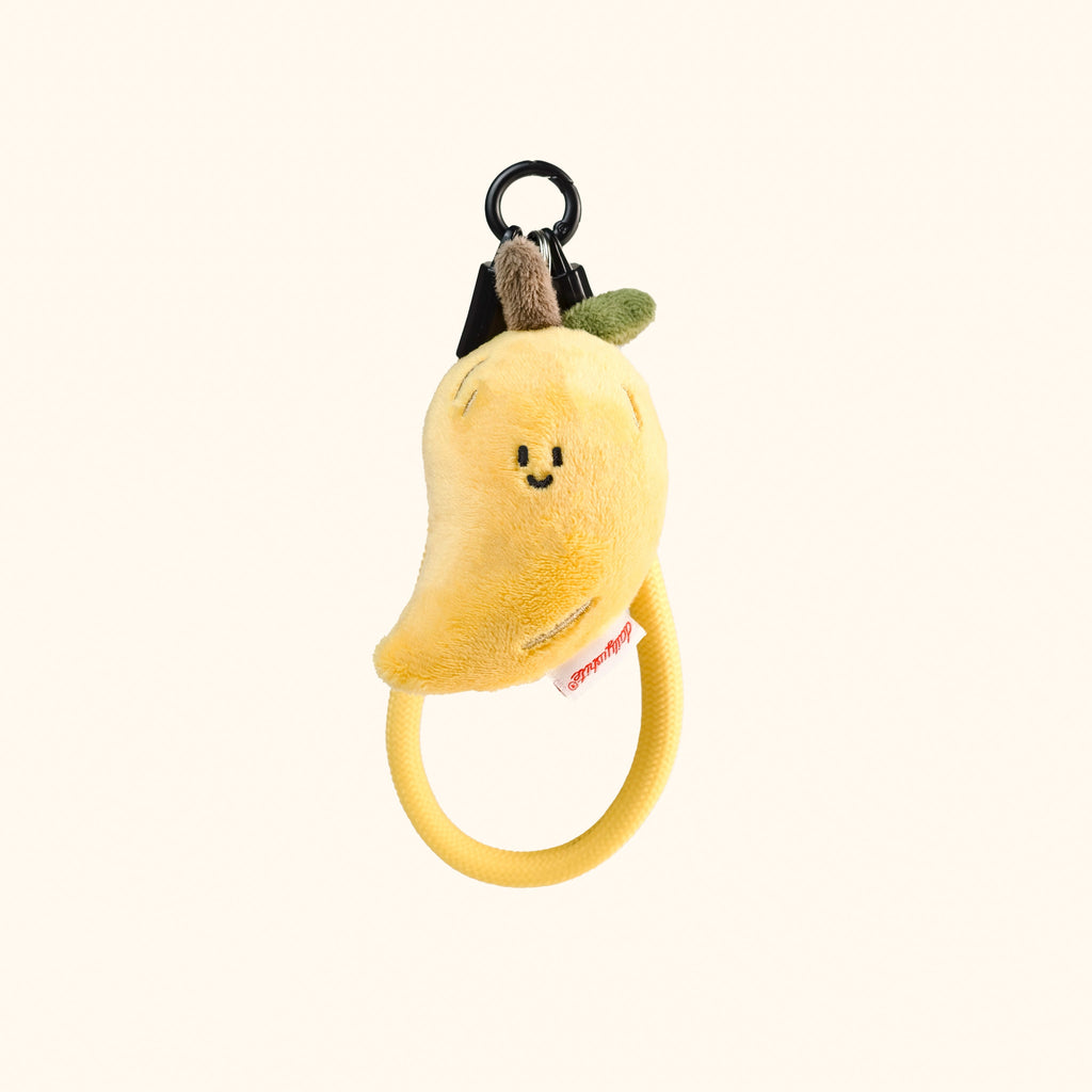 Mini Mango Plush Bag Charm in Yellow