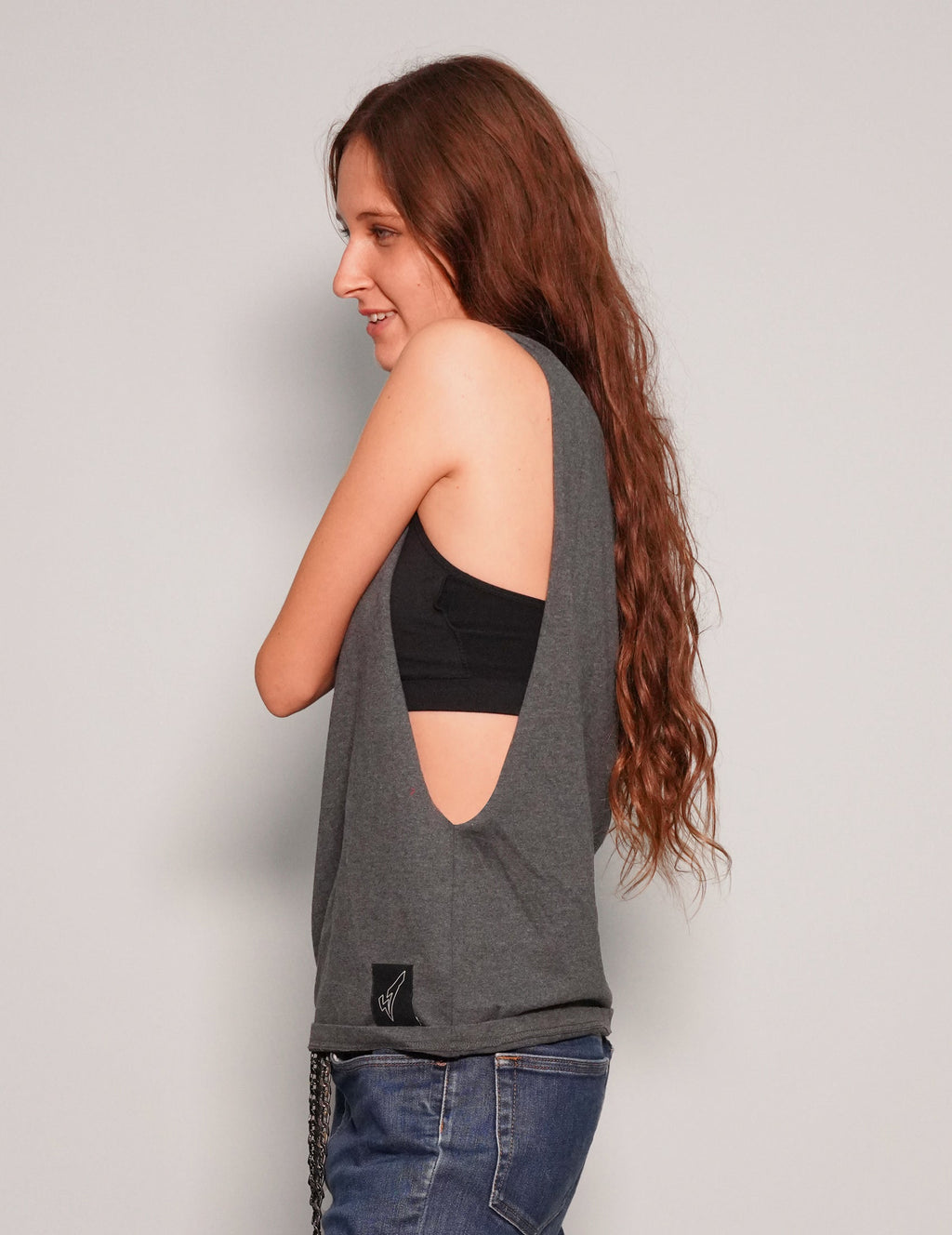 'We're into Chaos' Vest in Grey