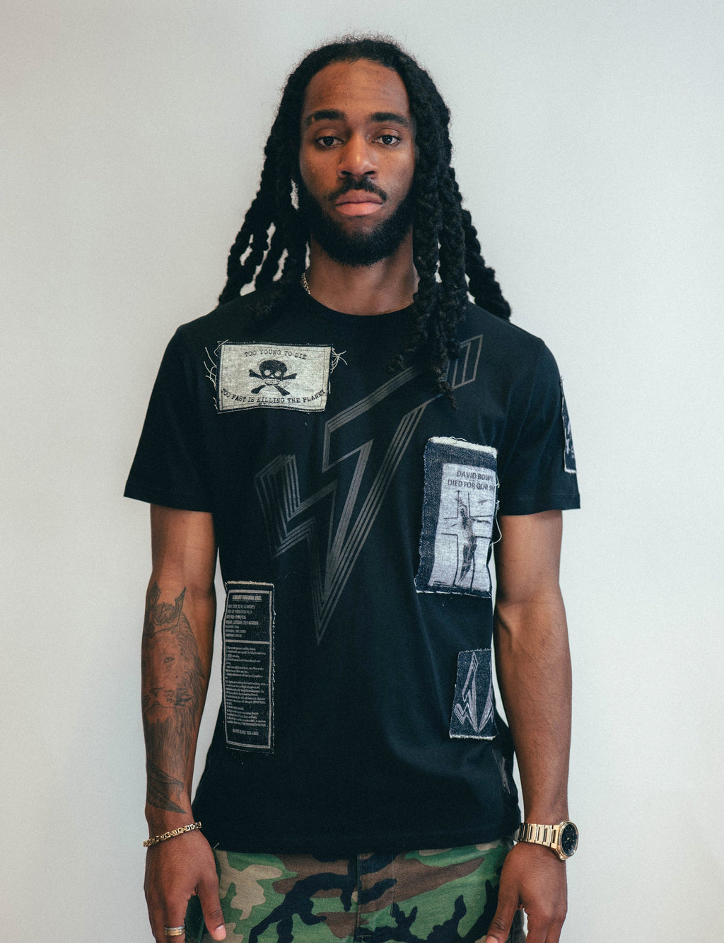 ST Patched Logo T-Shirt in Black