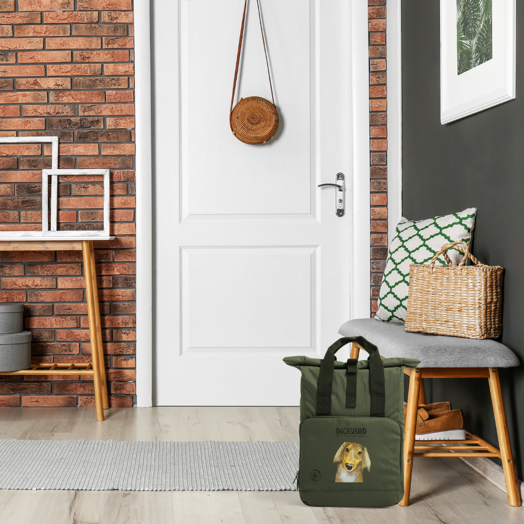 Long Haired Dachshund Roll-Top Backpack – Small Dog, Big Adventure!