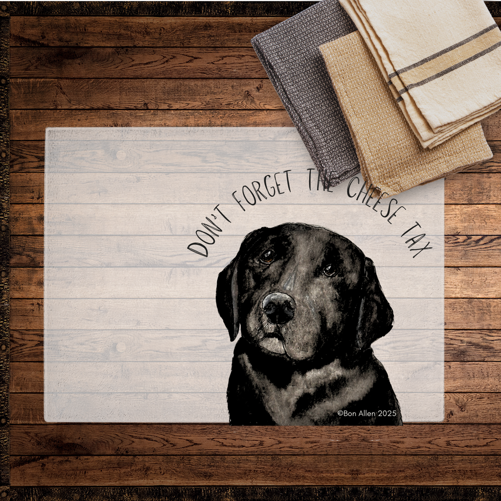 Labrador Chopping Board – Pay the Cheese Tax, Human!