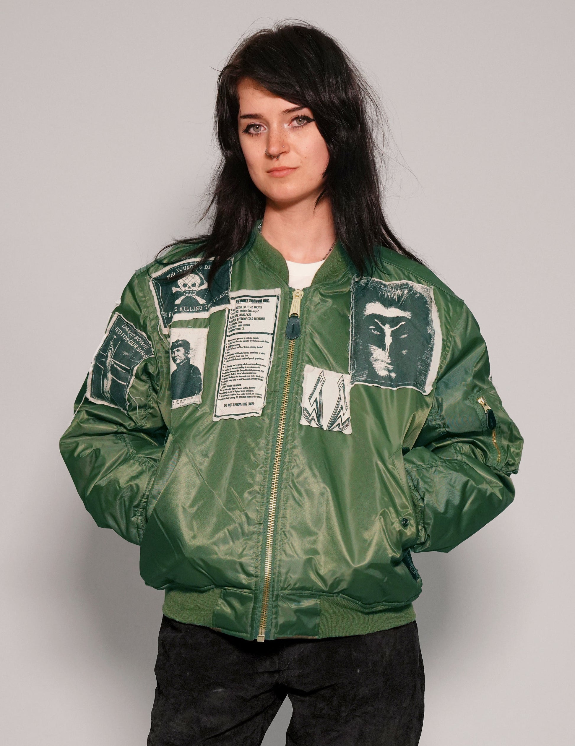 MA 1 Patched Bomber in Green