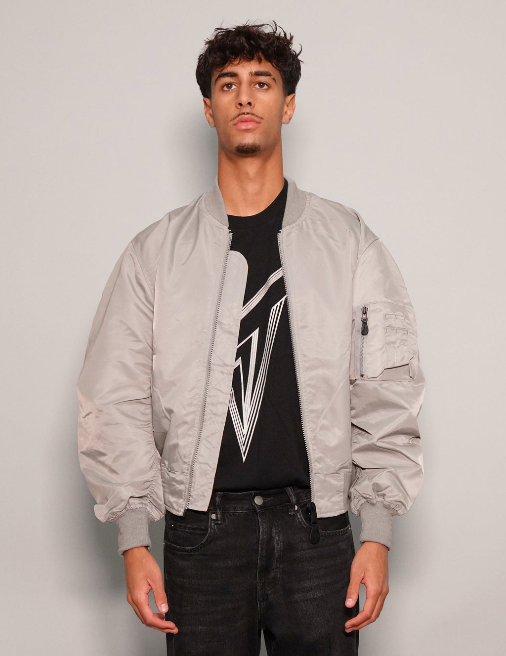 MA-1 Light Weight Bomber Jacket in Grey