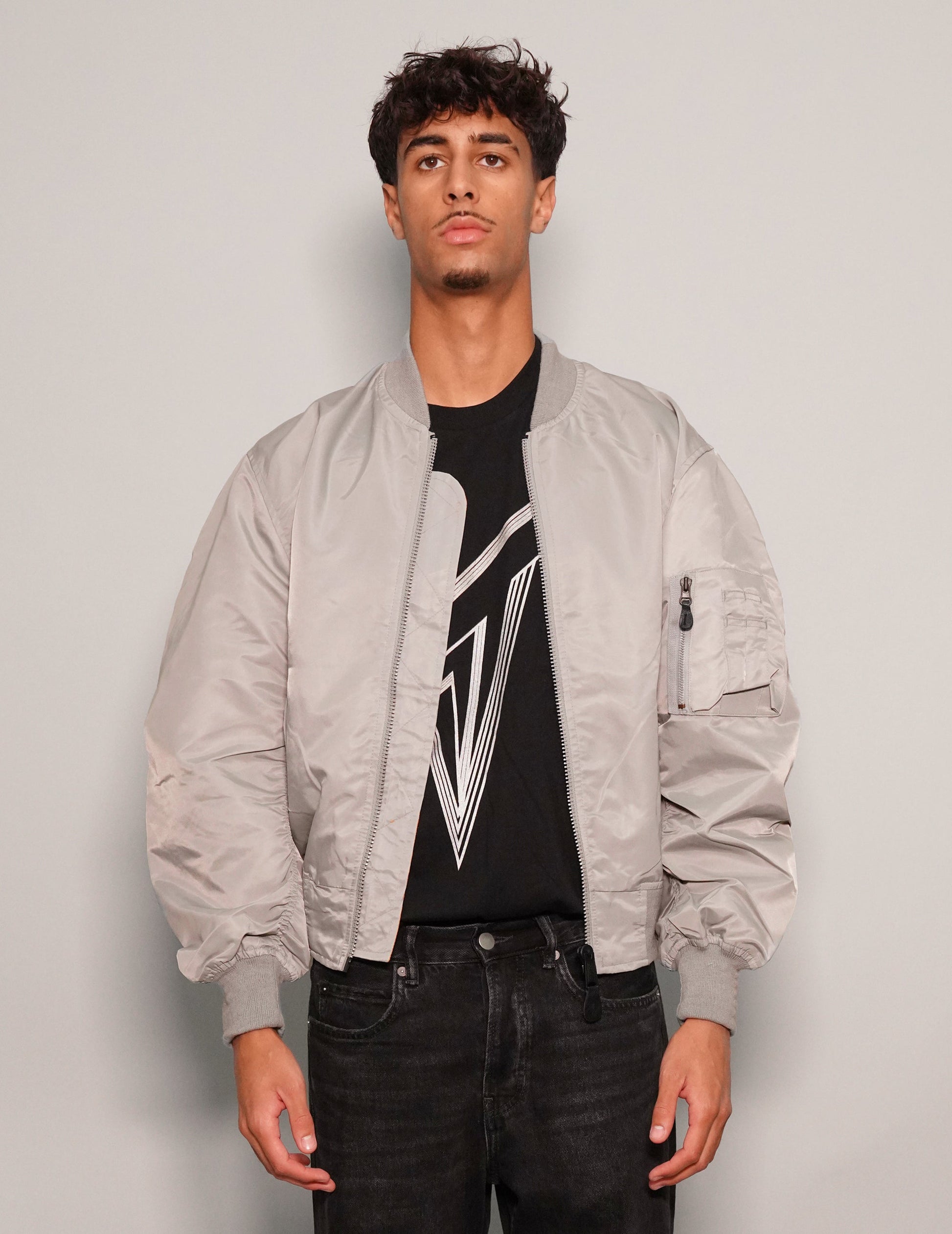 MA-1 Light Weight Bomber Jacket in Grey