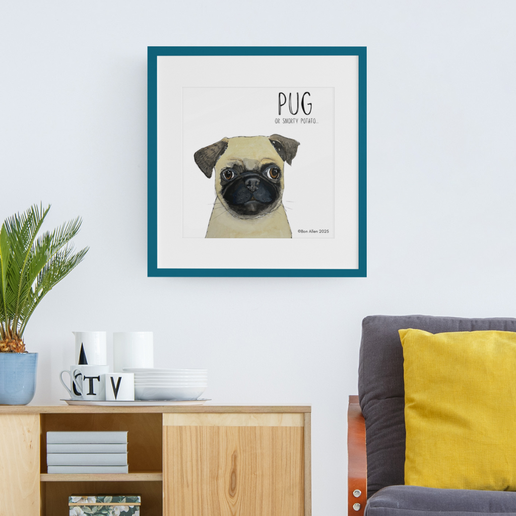Portrait of a Snorty Potato – The Pug Art You Never Knew You Needed