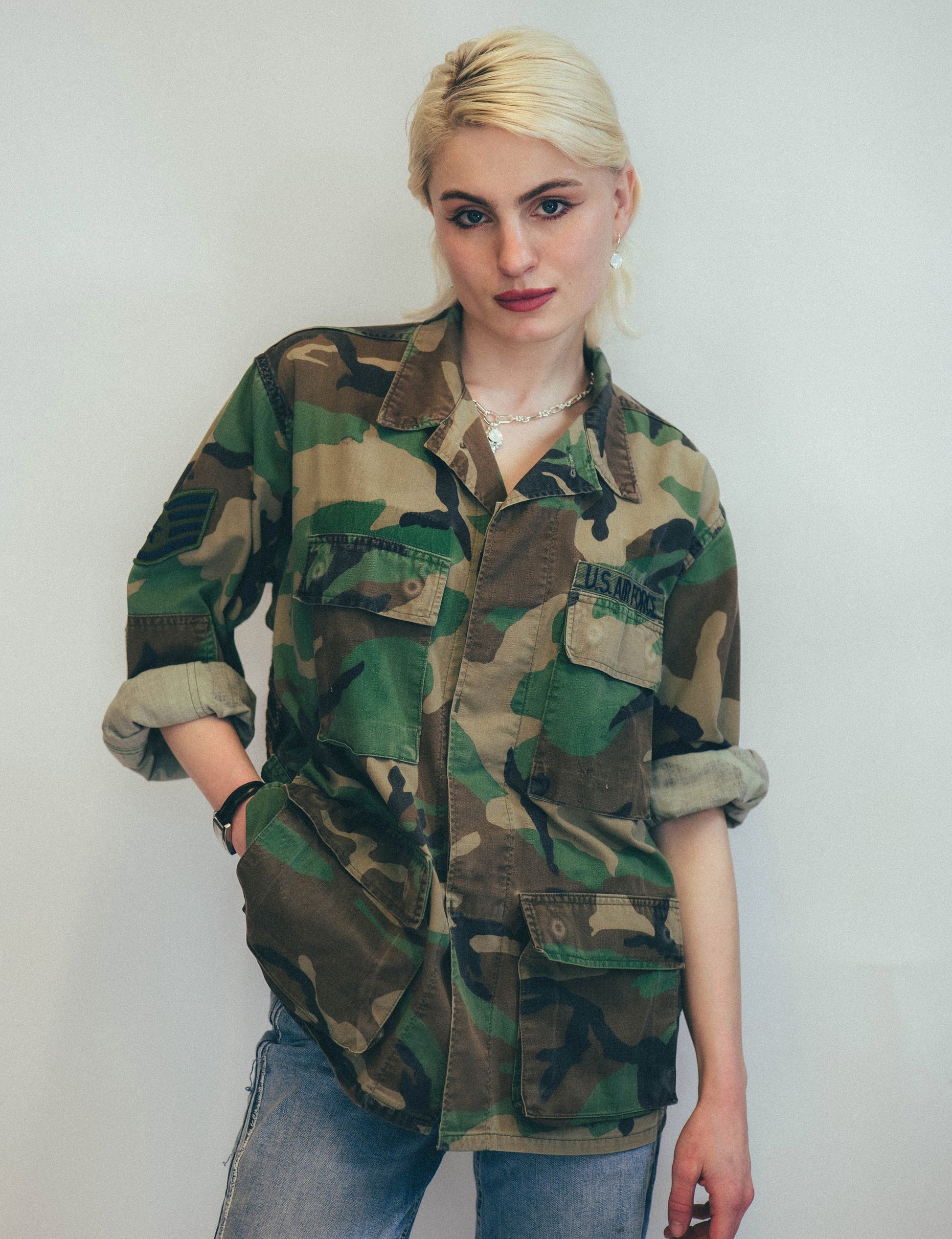 Party Back Shirt - Gold Star Sequin - Camo