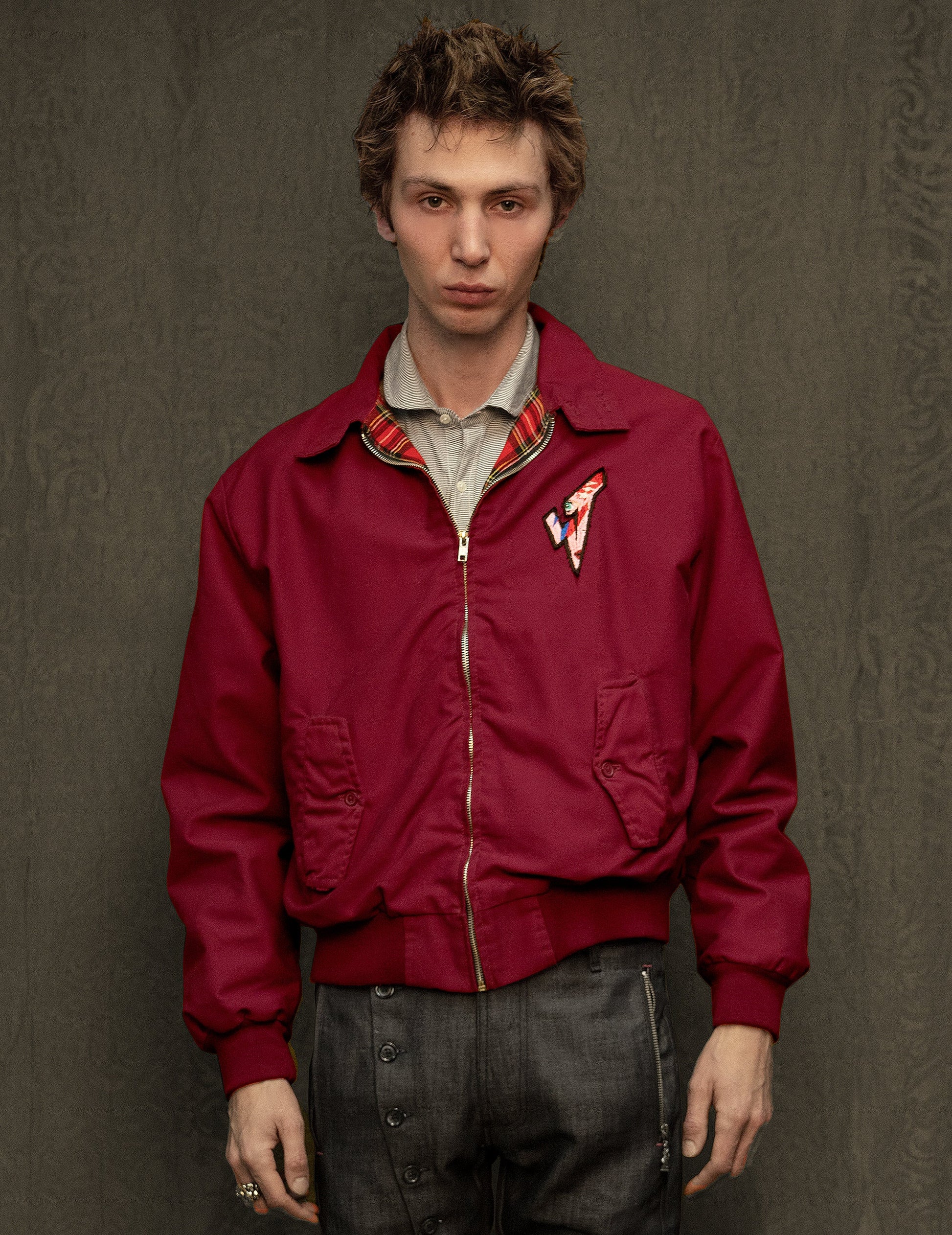 Classic Harrington Jacket in Burgundy