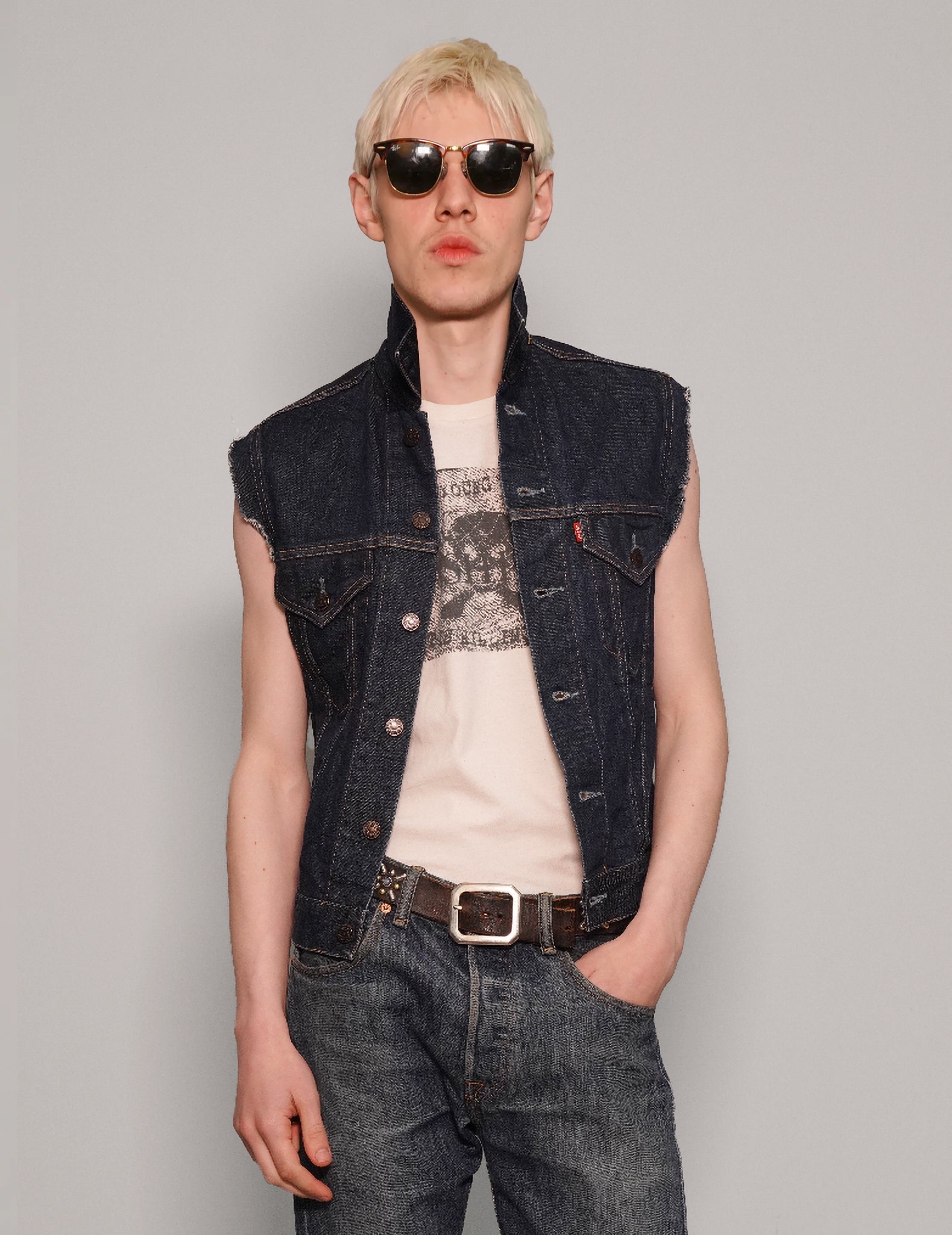 Vintage Levi's Denim Patched Gilet