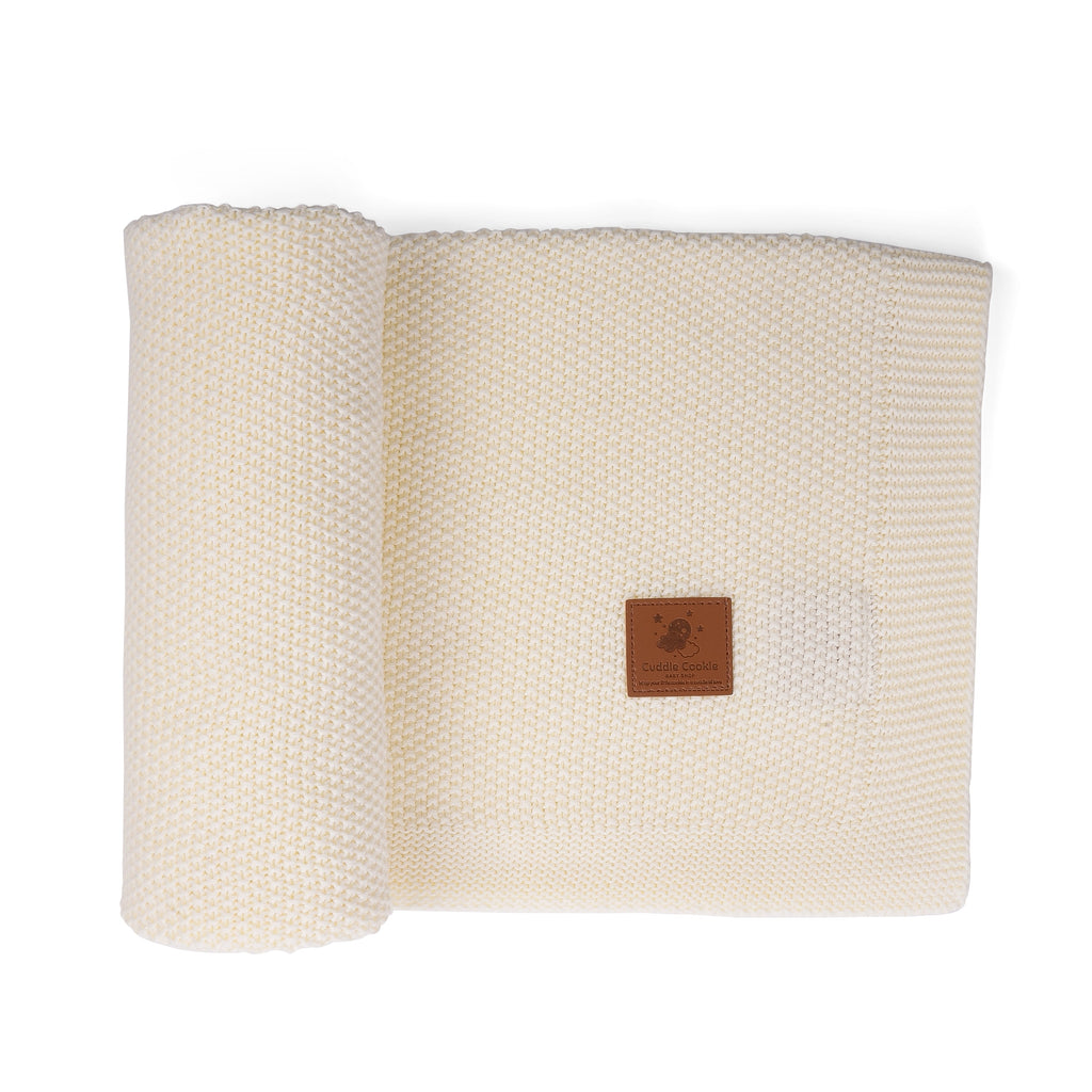 Deluxe Ivory Knit Blanket