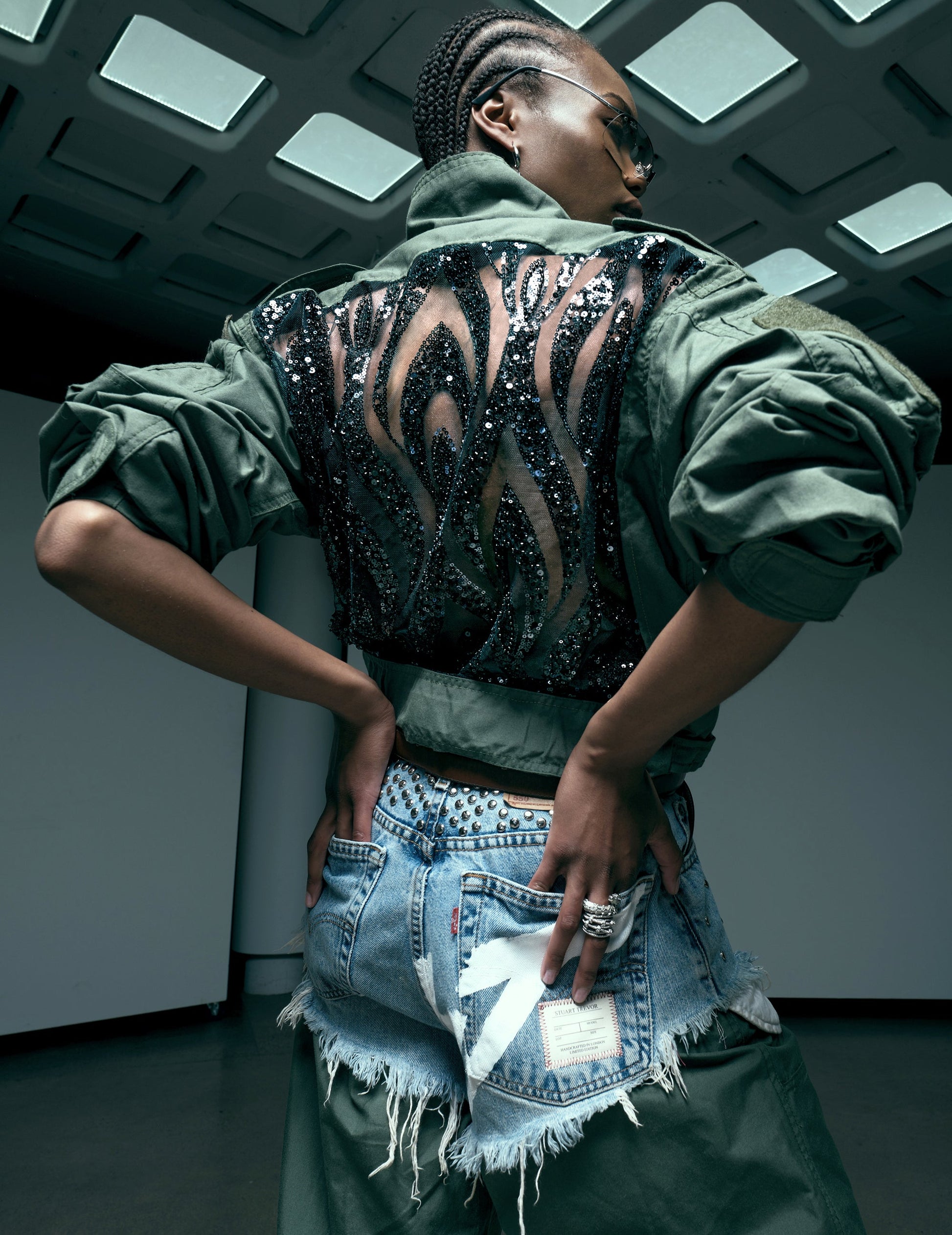 Khaki Party Back Jumpsuit