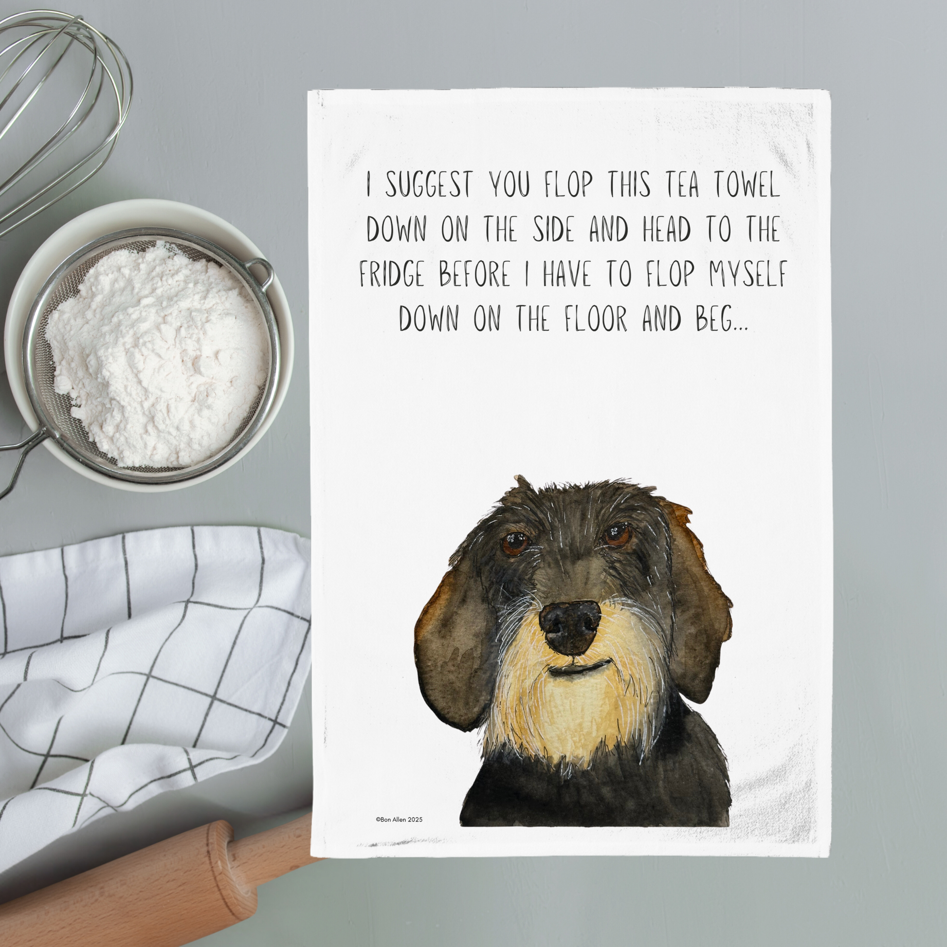 The Dachshund Tea Towel – Long Dog, Big Attitude!
