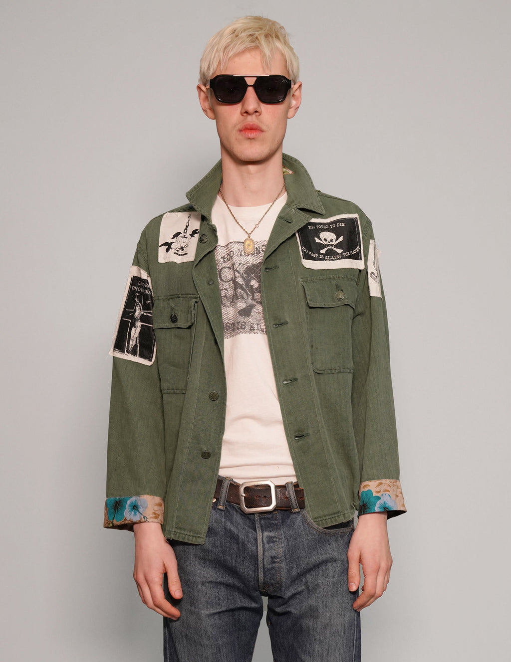 'Saint' Unisex Patched Field Shirt