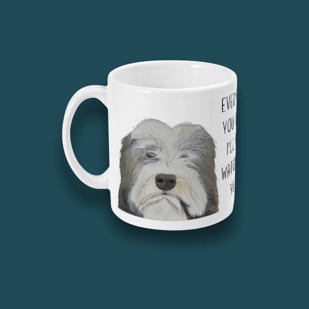 Sip Surveillance – Bearded Collie Mug of Judgment